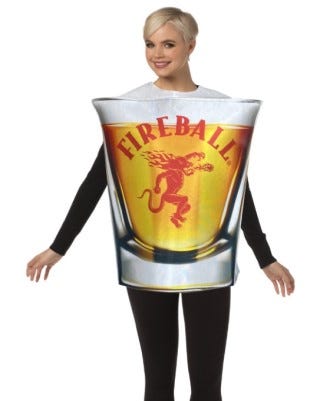Fireball Shot Glass Costume
