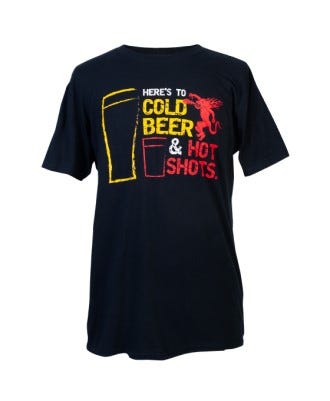 Fireball Men's "Cold Beer & Hot Shots" T-shirt