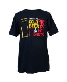 Fireball Men's "Cold Beer & Hot Shots" T-shirt