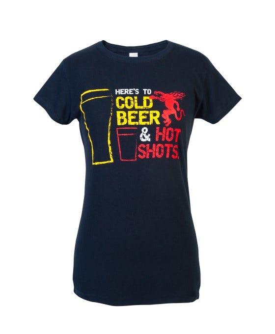 Fireball Women's "Cold Beer & Hot Shots" T-shirt