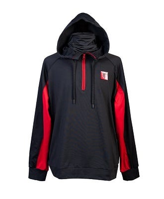 Fireball Men's Face Over Quarter Zip Hoodie